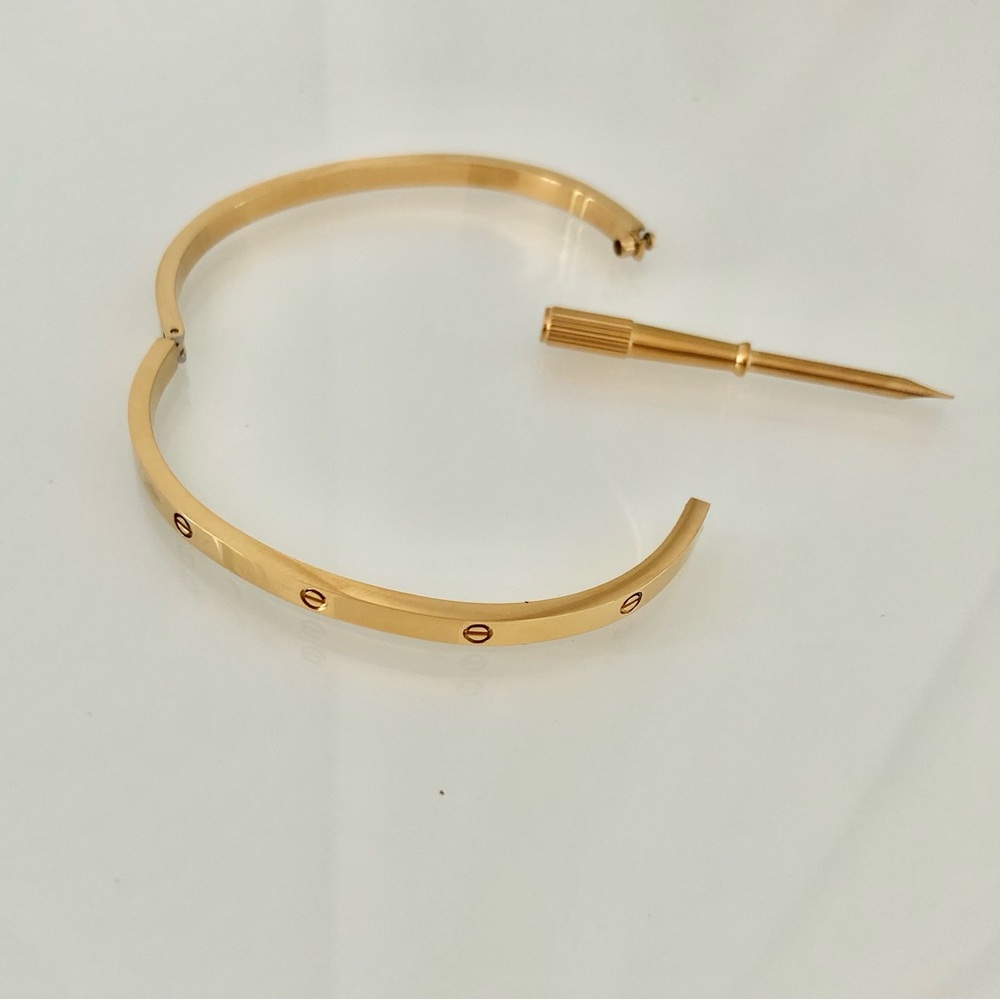 Gold Screw Bracelet Small Model - Picture 6 of 10